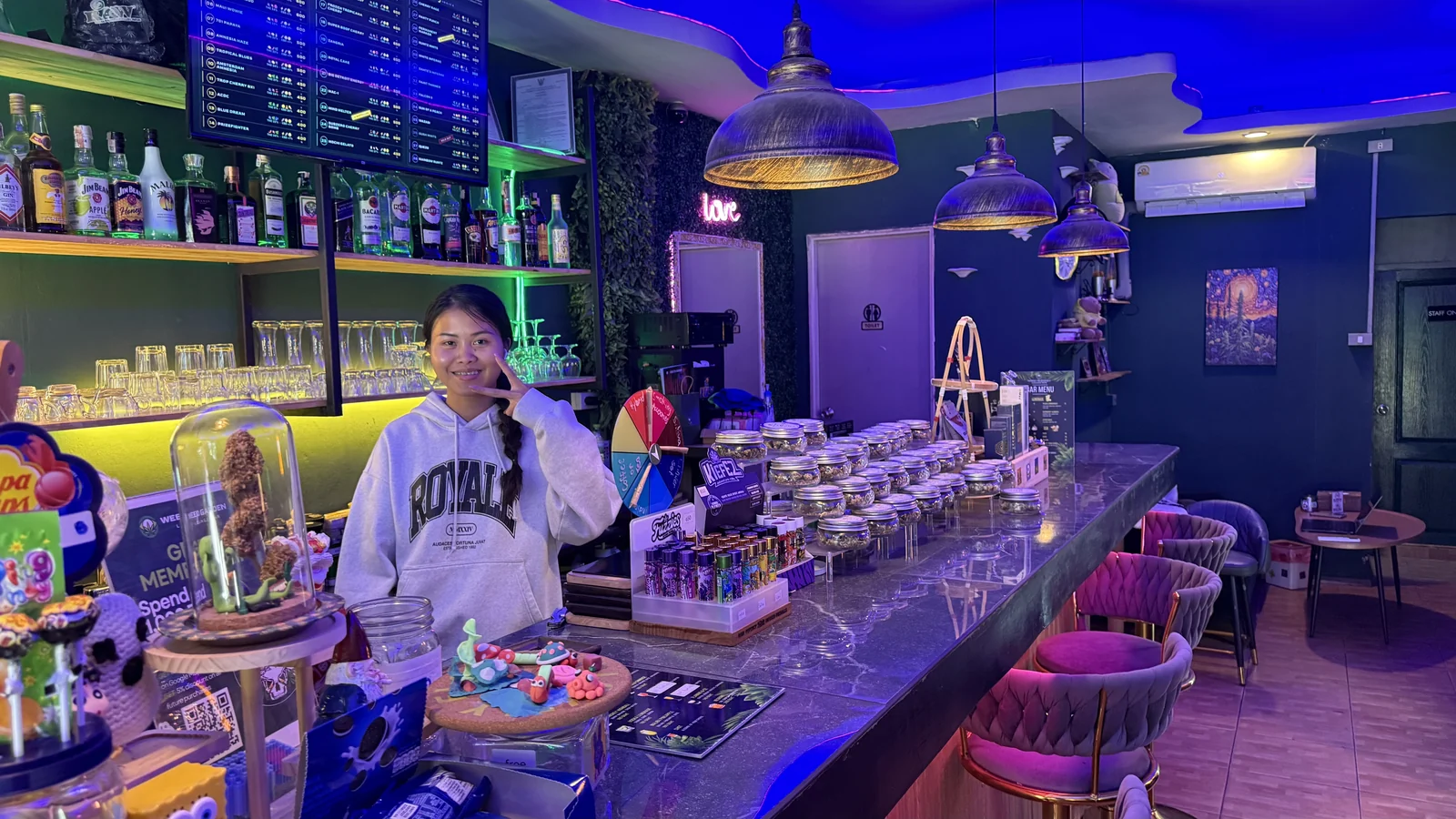 Our team behind the counter and bar